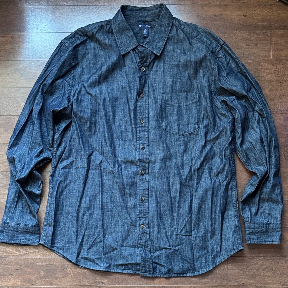 GAP Classic Fit Dark Blue Denim Shirt